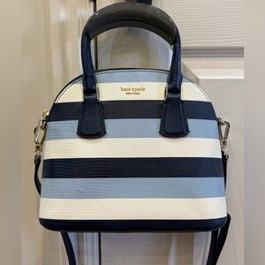 Kate Spade Blue and White Striped Women's Bag